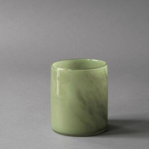 Bytové doplňky Svícen/váza GLASS olive green M