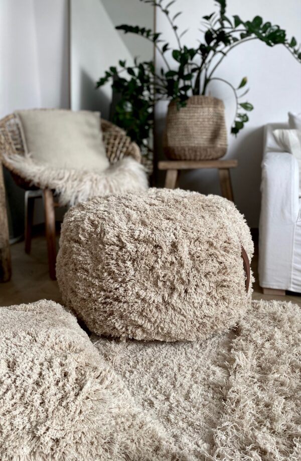 Bytový textil Bavlněný podlahový pouf