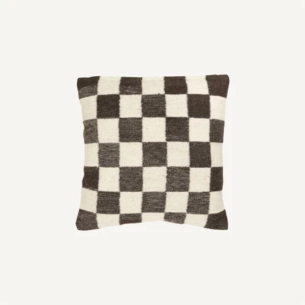 Bytový textil Vlněný polštář šachovnice